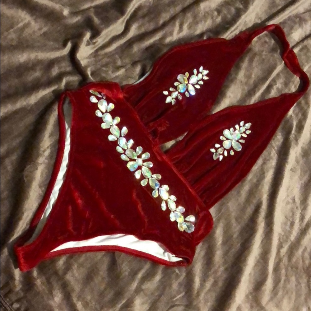 One piece deep plunge sexy one piece swimsuit
